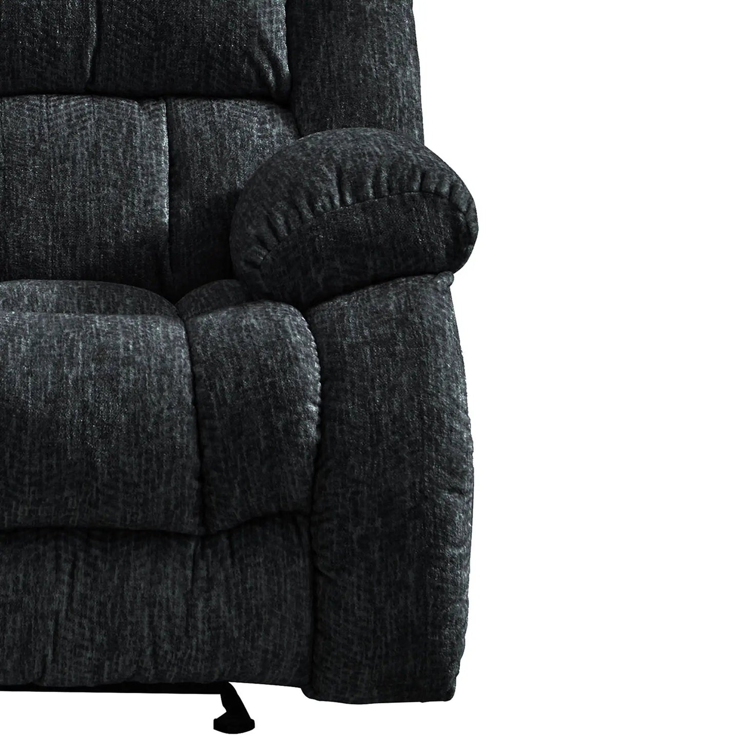 Stonic Glider Recliner in dark charcoal textured fabric on Tampa Home & Garden Store