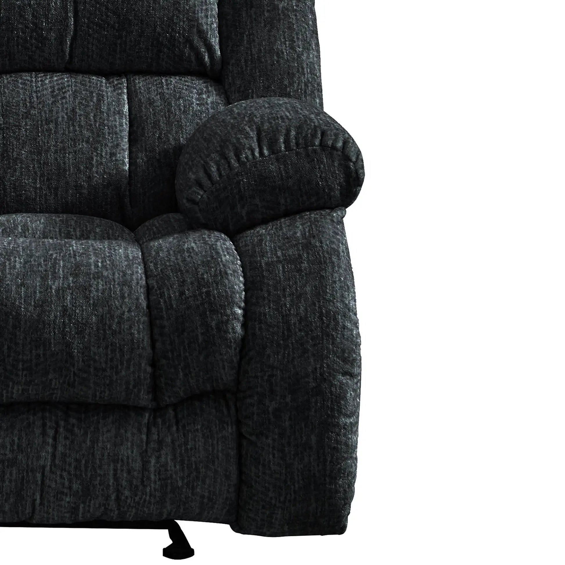 Stonic Glider Recliner in dark charcoal textured fabric on Tampa Home & Garden Store