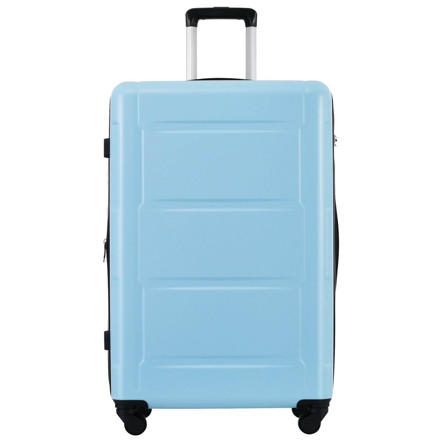 Light blue ABS hard-shell suitcase with extendable handle and 4 spinner wheels on Tampa Home & Garden Store