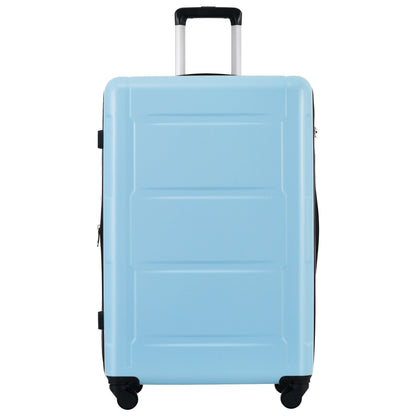 Light blue ABS hard-shell suitcase with extendable handle and 4 spinner wheels on Tampa Home & Garden Store