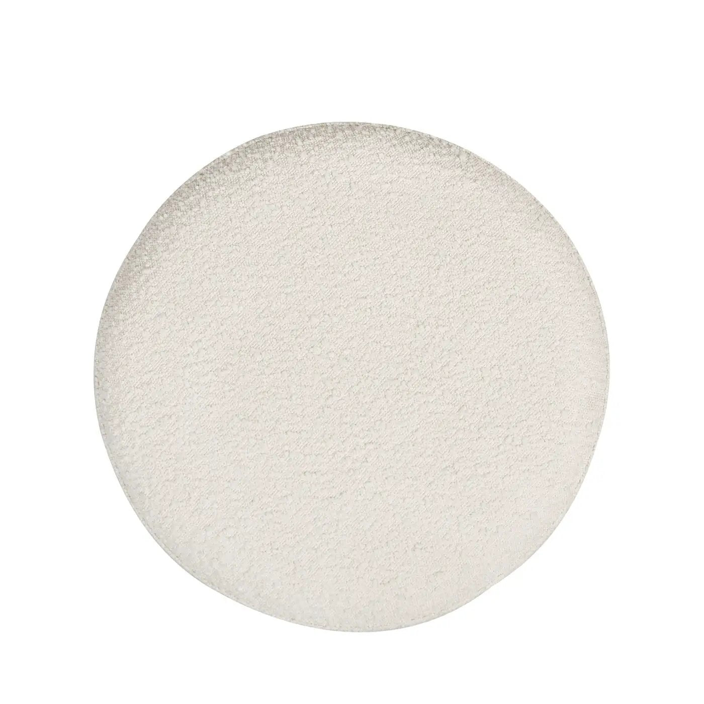 Fuji oversized round storage ottoman in cream boucle fabric by Unique Piece Furniture on Tampa Home & Garden Store