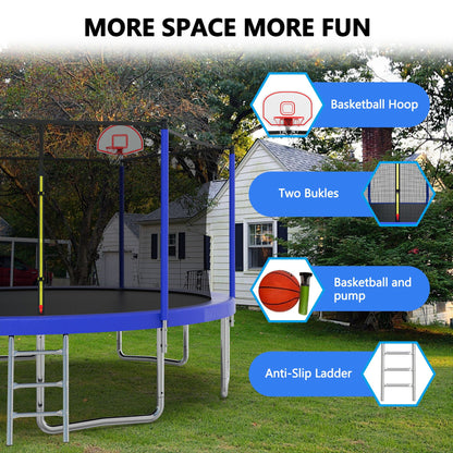 Large 14 Foot Trampoline And Safety Guard