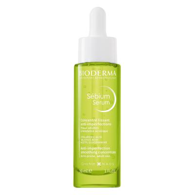 Bioderma Sebium Serum 30ml face serum bottle with green liquid and dropper on Tampa Home & Garden Store