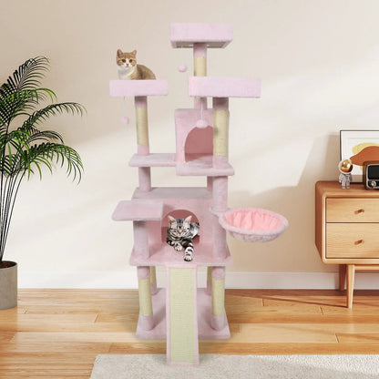 65 Inch Cat Tree Multi Level Perches and Condos