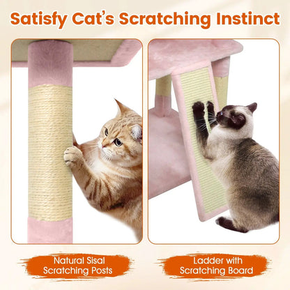 65 Inch Cat Tree Multi Level Perches and Condos