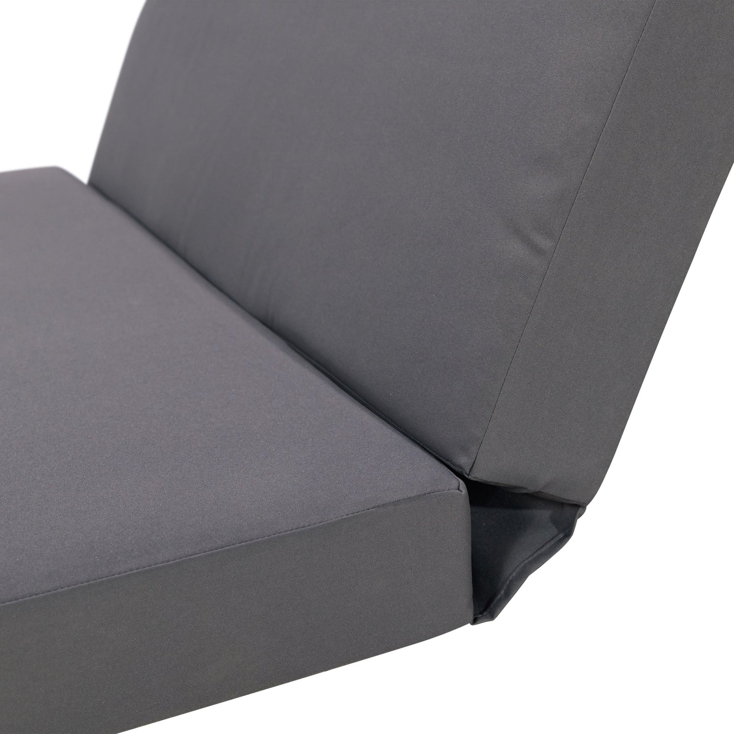 HouseOfZazla outdoor chaise lounge charcoal gray fabric close-up on Tampa Home & Garden Store