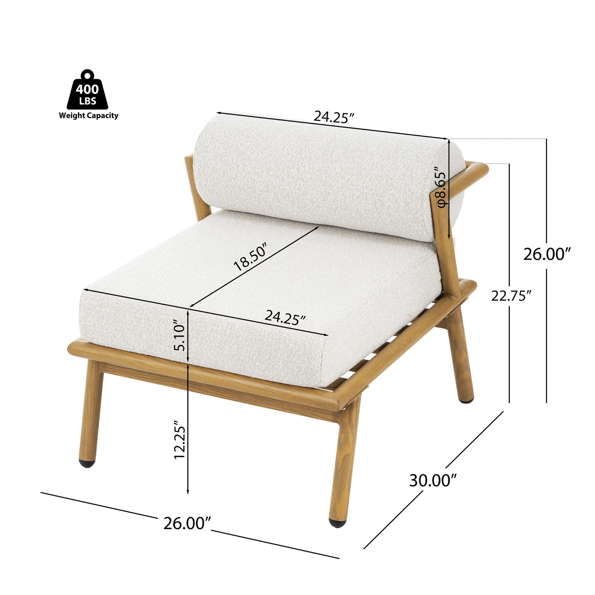 La Fiora outdoor club chair set of 2 with off-white cushions and teak frame HouseOfZazla on Tampa Home & Garden Store