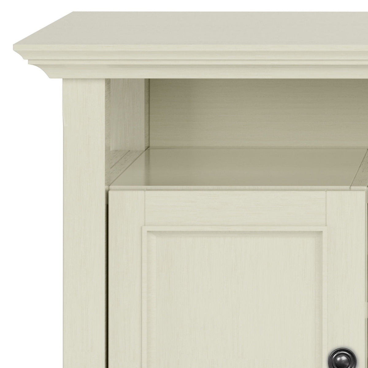 Solid Wood TV Stand with Adjustable Shelves by HouseOfZazla in light cream finish on Tampa Home & Garden Store
