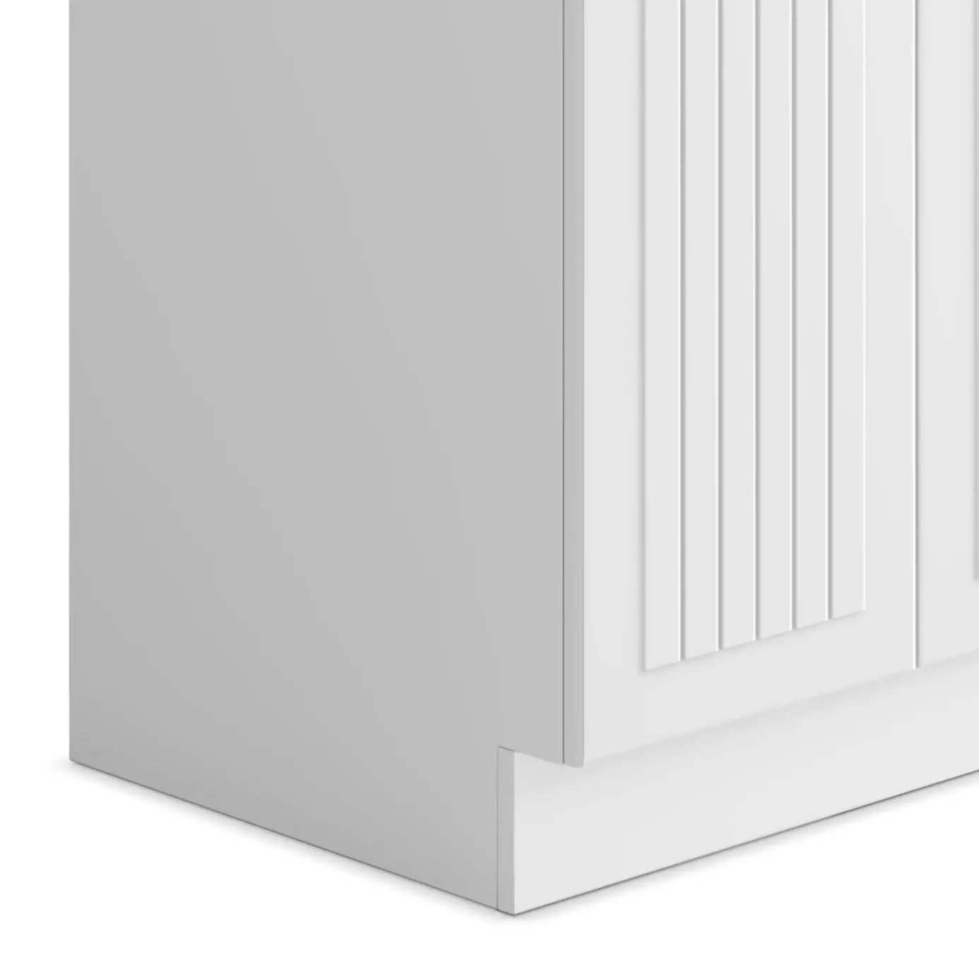 Murphy laundry cabinet in white with vertical panel doors on Tampa Home & Garden Store