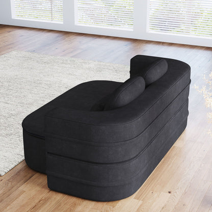 Foldable Sofa Bed with a Multi Functional Blanket