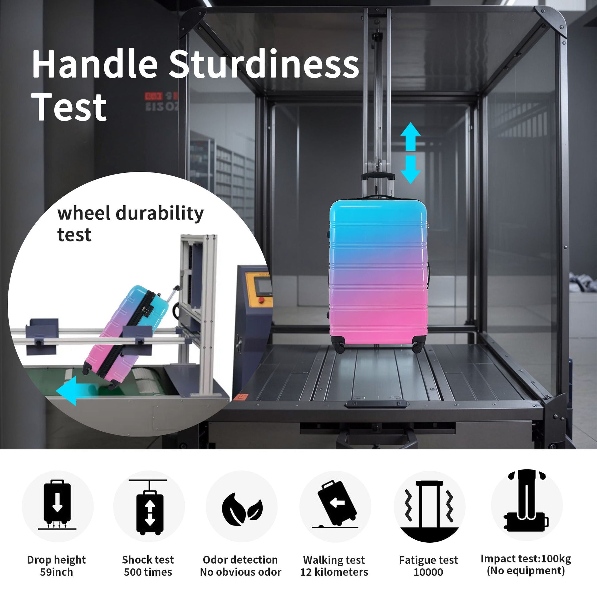 Hardshell Luggage Set 3-Piece Gradient Expandable Spinner Wheels TSA Lock 20/24/28in on Tampa Home & Garden Store