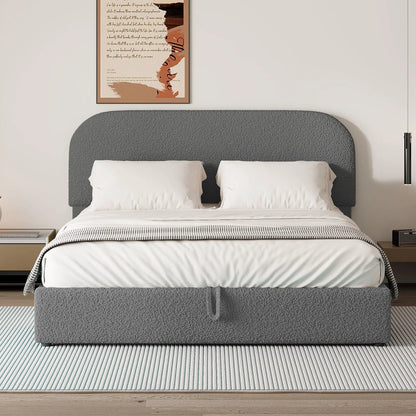 Upholstered Platform Bed With Hydraulic Storage