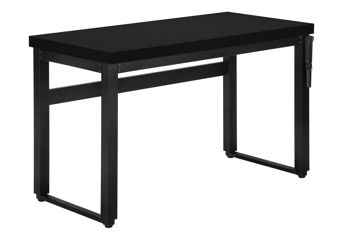 Adjustable standing computer desk HouseOfZazla with rectangular black top and steel frame on Tampa Home & Garden Store