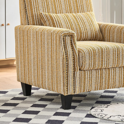 Comfy Upholstered Armchair And Wooden Frame