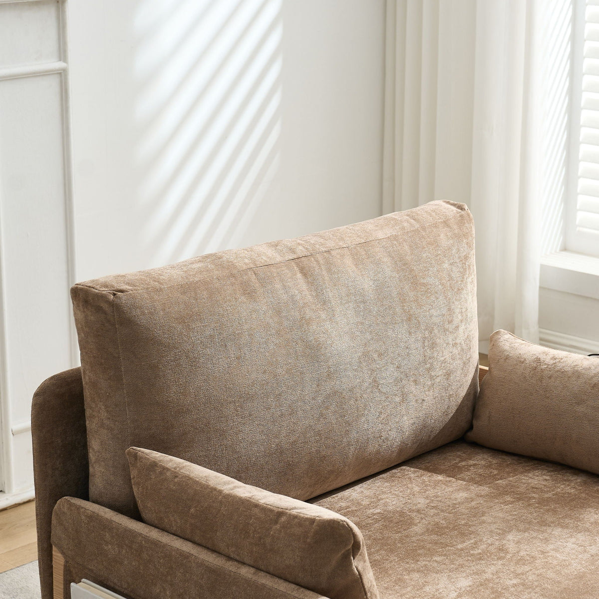 Mid Century Modern 3 Pillow Foldable Sofa Bed