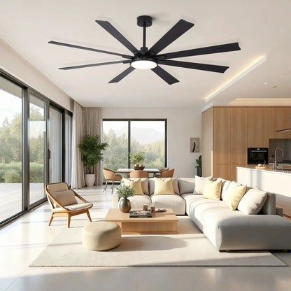 Large Ceiling Fan Dimmable LED Light and Remote