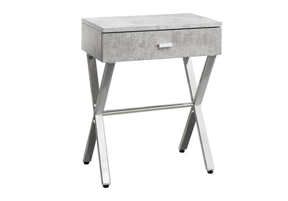 Accent Side X Table Storage Drawer Modern