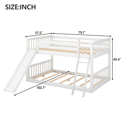 Bunk Bed & Convertible Slide And Ladder white wooden frame by HouseOfZazla on Tampa Home & Garden Store