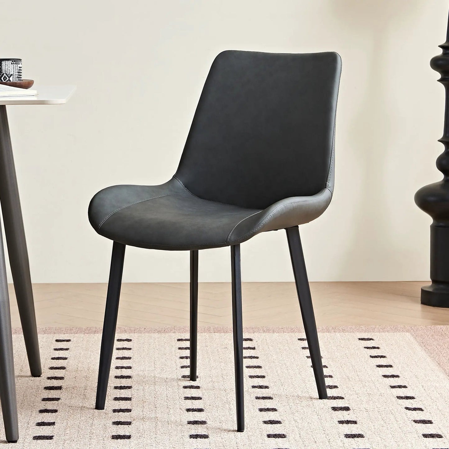 Dining Table Set with Chairs Set of 2 Gray