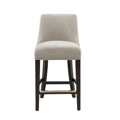 Beige upholstered counter stool with backrest and footrest, HouseOfZazla, 24–27 on Tampa Home & Garden Store
