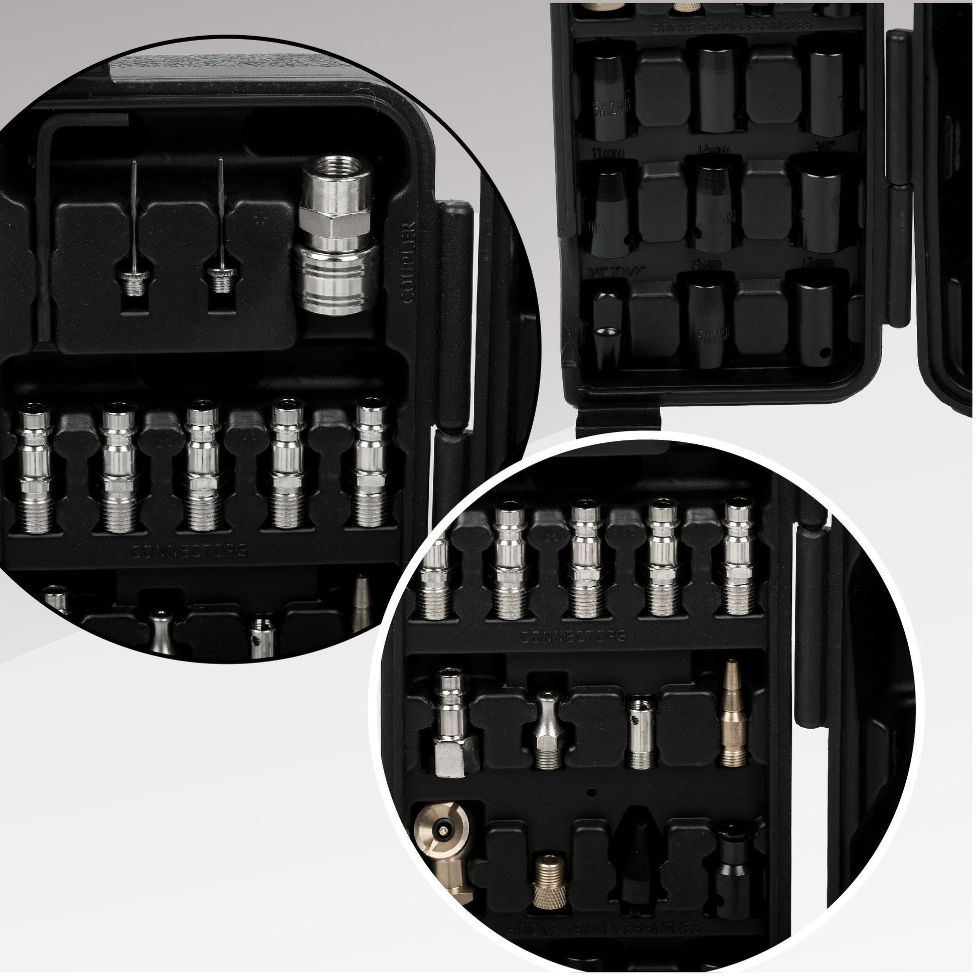 71-piece HouseOfZazla air tool and accessories kit in black/silver storage case on Tampa Home & Garden Store