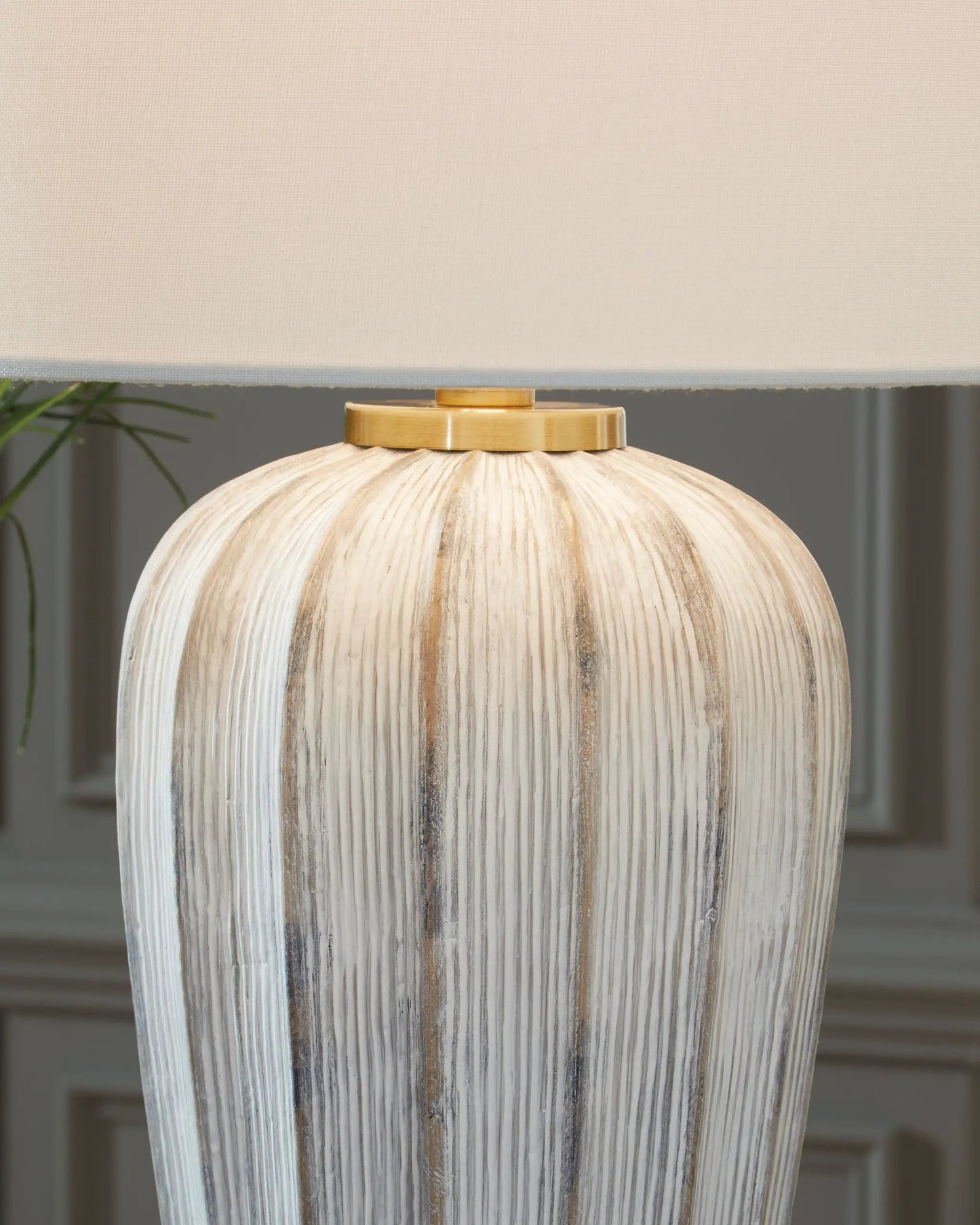 Lanwell Poly Table Lamp Antique Gray Finish