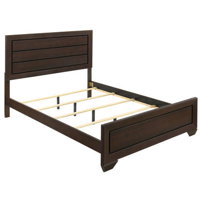 Harrison Queen Panel Bed dark brown wood finish by HouseOfZazla panel bed frame on Tampa Home & Garden Store