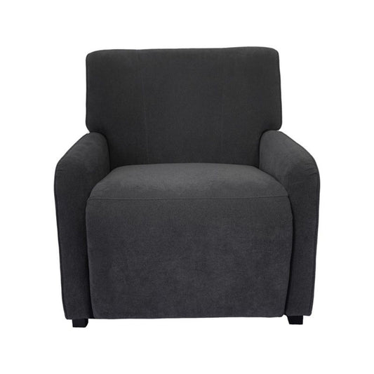 Stylish gray reclining chair by HouseOfZazla with padded back and rounded arms on Tampa Home & Garden Store