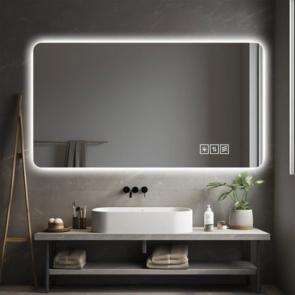 Wall Mounted Makeup Mirror With 3 Color Lighting