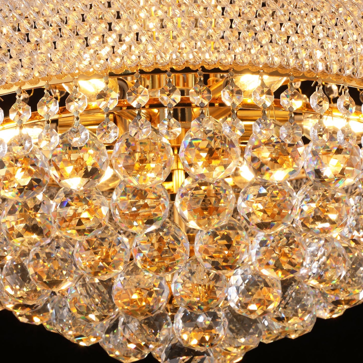 24-Inch Gold Crystal Chandelier, 12-light French Empire style ceiling light, HouseOfZazla on Tampa Home & Garden Store