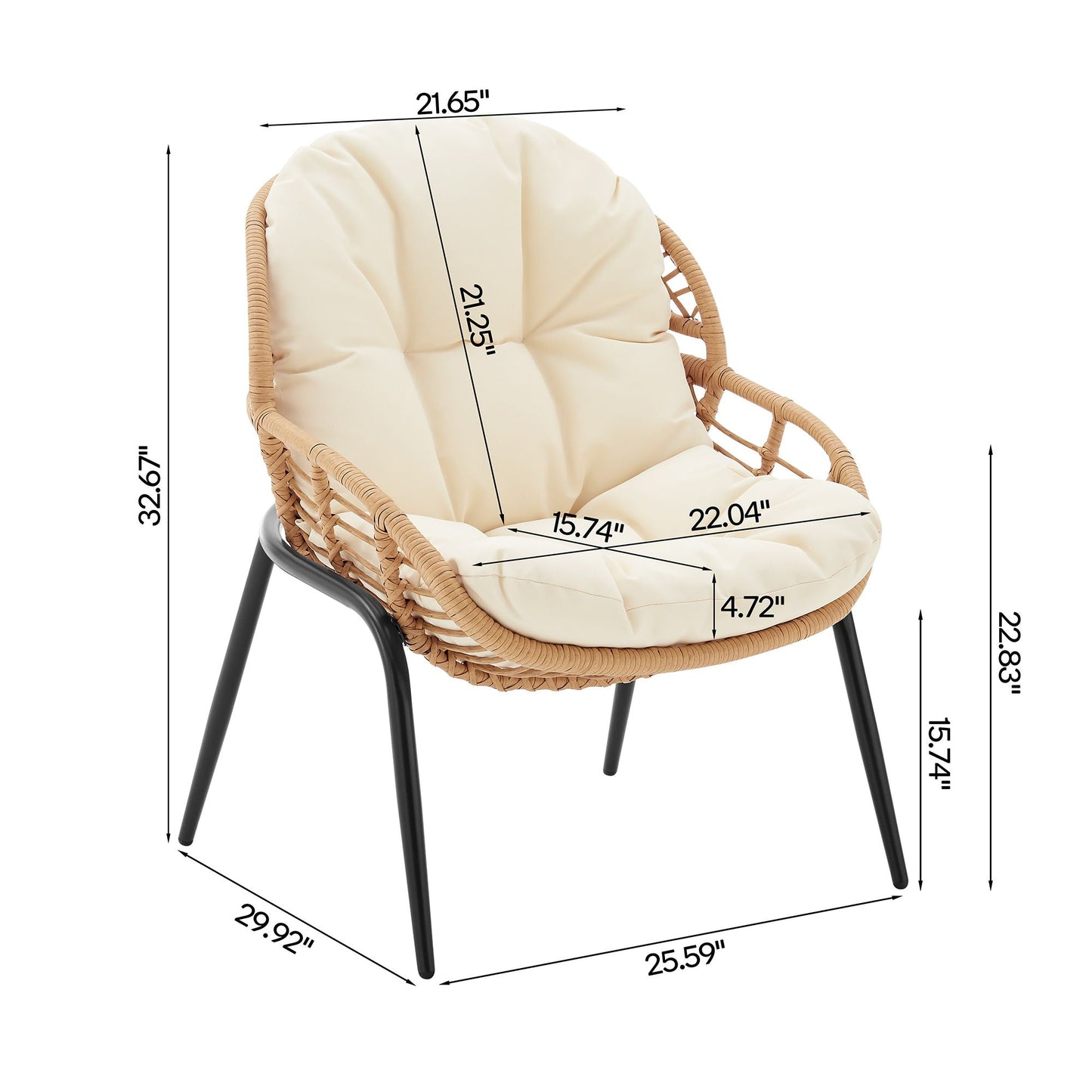 Modern Four Piece Outdoor Conversation Set