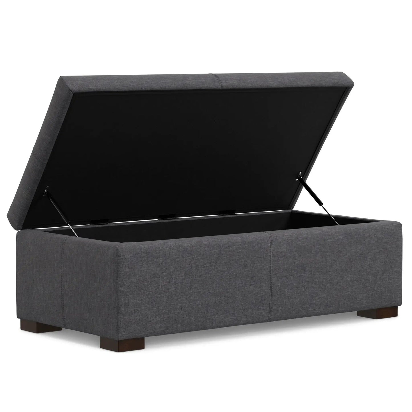 Gabbie gray upholstered storage ottoman with lift-top lid by Unique Piece Furniture on Tampa Home & Garden Store