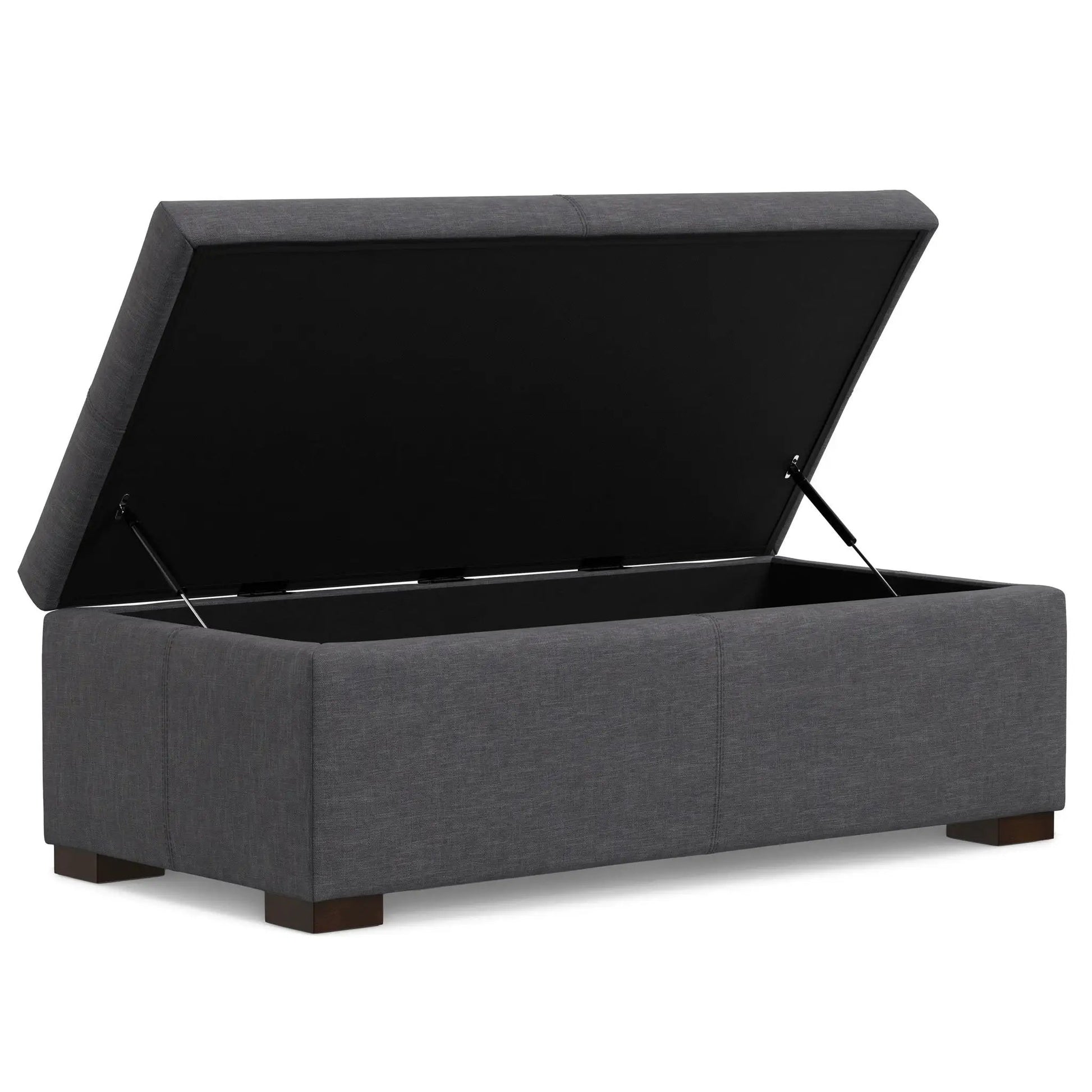 Gabbie gray upholstered storage ottoman with lift-top lid by Unique Piece Furniture on Tampa Home & Garden Store