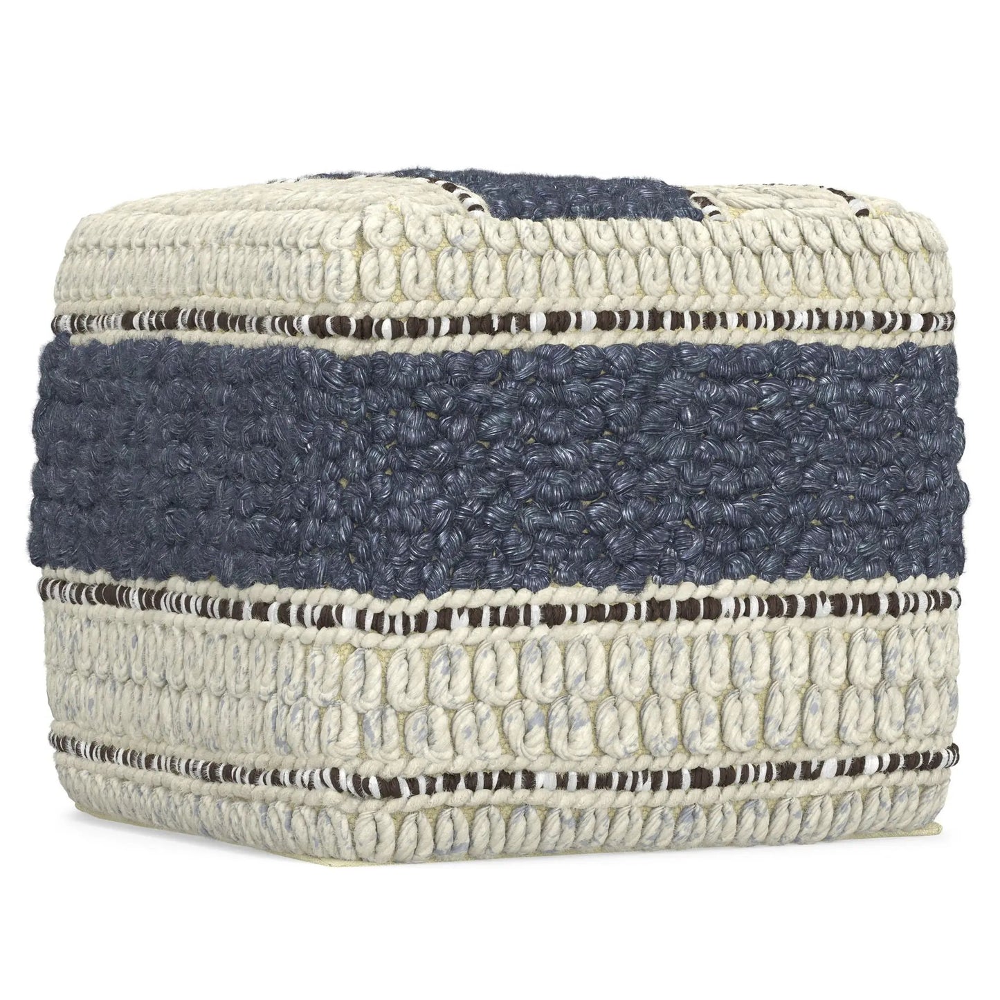 Grady Handcrafted Square Pouf for Living Room