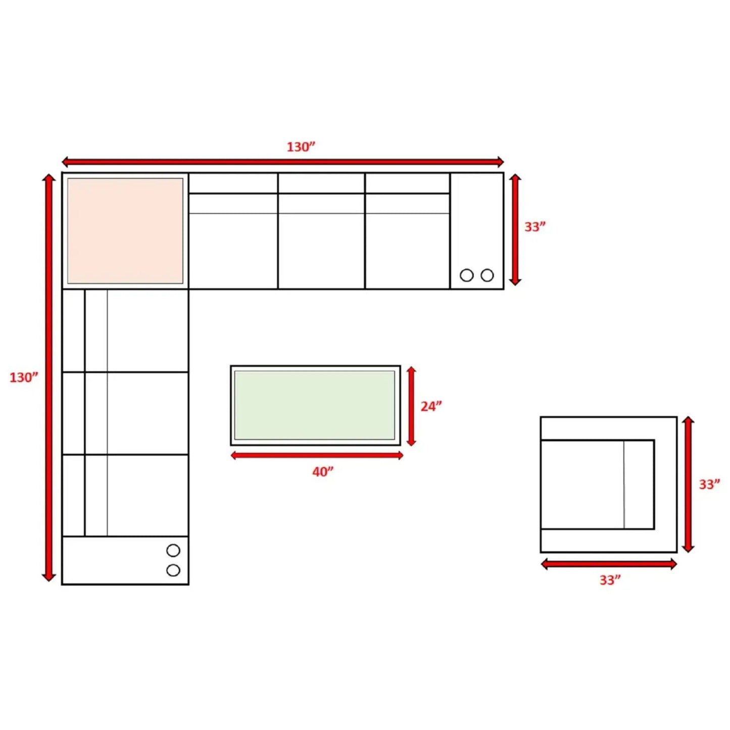 Modern Patio Rattan Sectional Set With Cushions, 2-Piece Outdoor Set by Unique Piece Furniture on Tampa Home & Garden Store