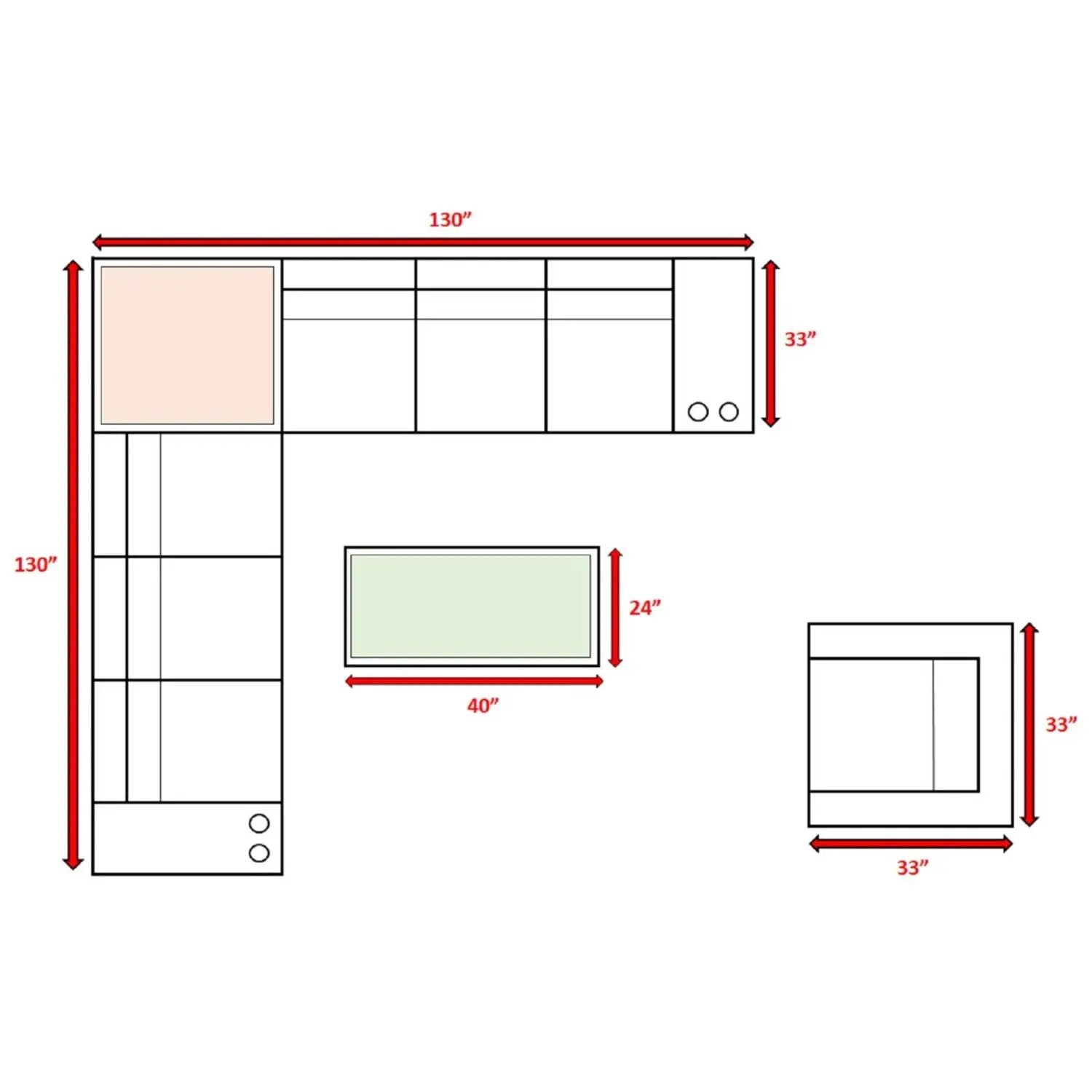 Modern Patio Rattan Sectional Set With Cushions, 2-Piece Outdoor Set by Unique Piece Furniture on Tampa Home & Garden Store