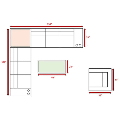 Modern Patio Rattan Sectional Set With Cushions, 2-Piece Outdoor Set by Unique Piece Furniture on Tampa Home & Garden Store