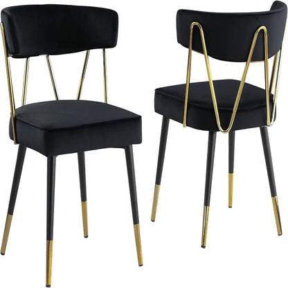 Glam Dining Chairs Set of Two Modern Luxury