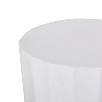 Contemporary Round Outdoor Concrete Side Table