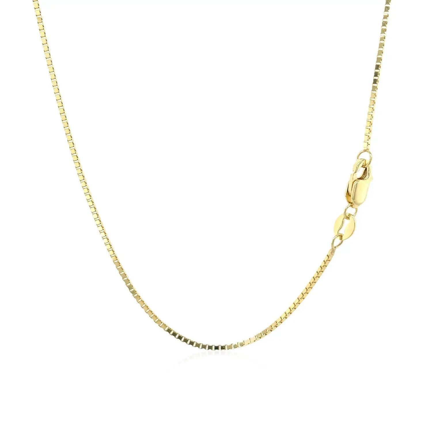 18k Yellow Gold Classic Box Chain Necklace 0.85mm by Bids.com on Tampa Home & Garden Store