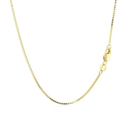 18k Yellow Gold Classic Box Chain Necklace 0.85mm by Bids.com on Tampa Home & Garden Store
