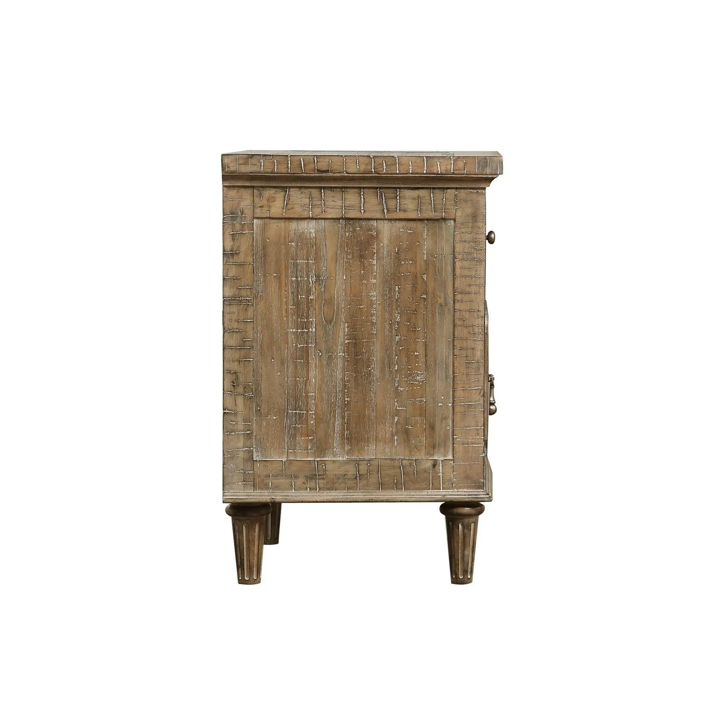 2 Drawer Nightstand Taupe by Unique Piece Furniture, wood with carved and sturdy legs on Tampa Home & Garden Store