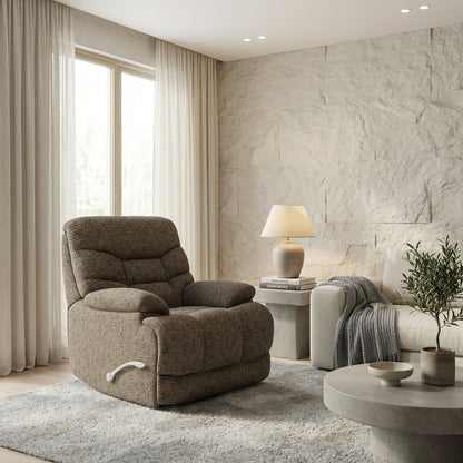 Modern Soft Fabric and Smooth Glider Recliner
