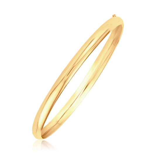 Classic 14k yellow gold bangle bracelet 5.0mm by Bids.com on Tampa Home & Garden Store