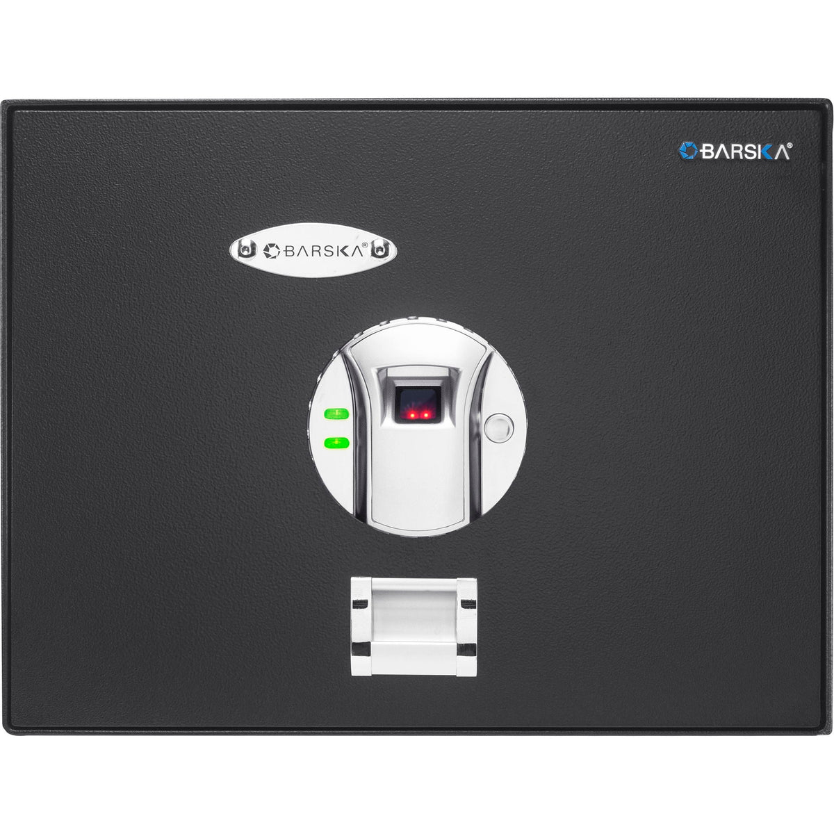 Biometric security safe with fingerprint access, black Barska steel cabinet wall safe on Tampa Home & Garden Store
