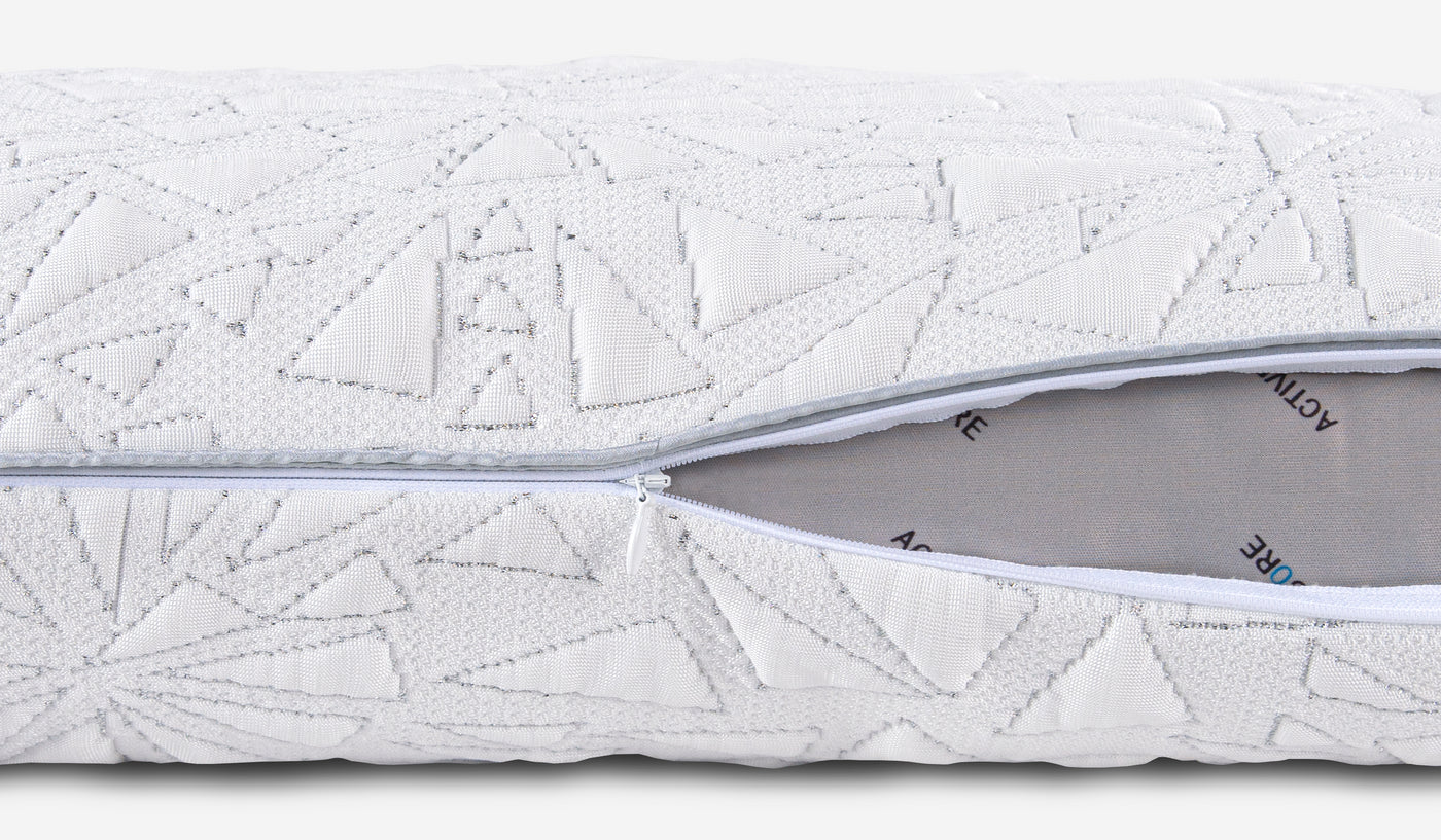 BedGear Storm Cuddle Curve Pillow 0.0 white quilted cover with zipper HouseOfZazla on Tampa Home & Garden Store