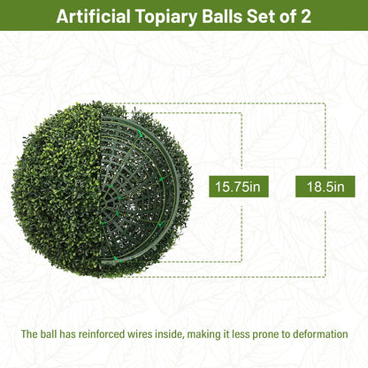 Artificial Green Topiary Balls and Garden Decor