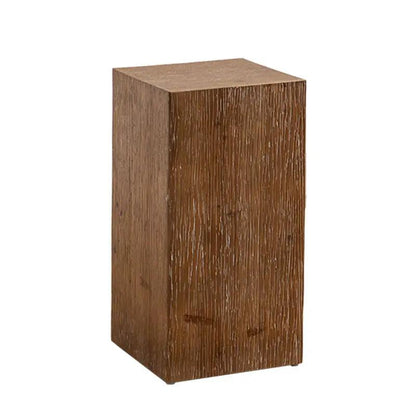 Retro solid wood square side table with natural brown grain by FLIPSTYLEZLLC on Tampa Home & Garden Store
