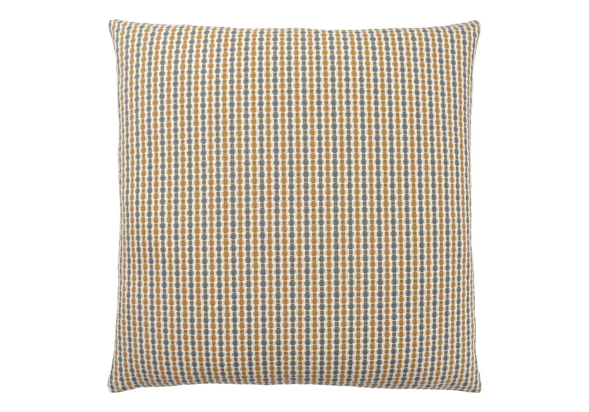 Square decorative throw pillow with insert included, brown and gray striped pattern on Tampa Home & Garden Store
