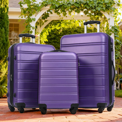 3-piece hardside luggage set with spinner wheels and TSA lock by HouseOfZazla 20/24/28 on Tampa Home & Garden Store